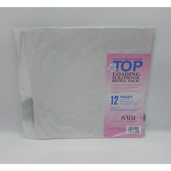 MBI Clear Top Loading Scrapbook Refill Pack 12 Pages 12x12 Scrapbooking - Picture 1 of 3